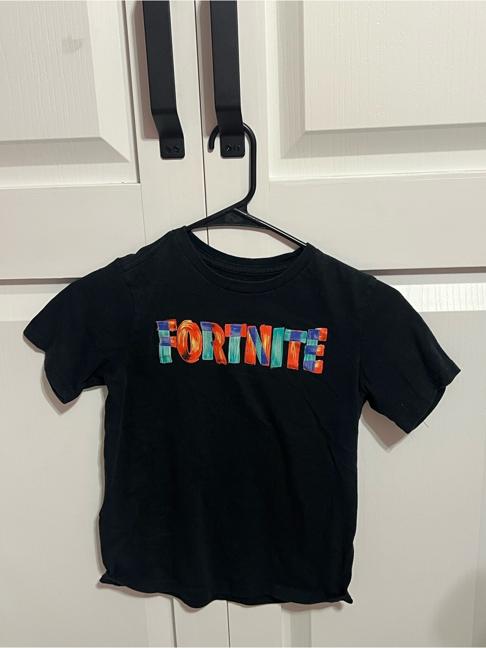 Fortnite Kids Black Short Sleeve Tee with Multicolor Logo